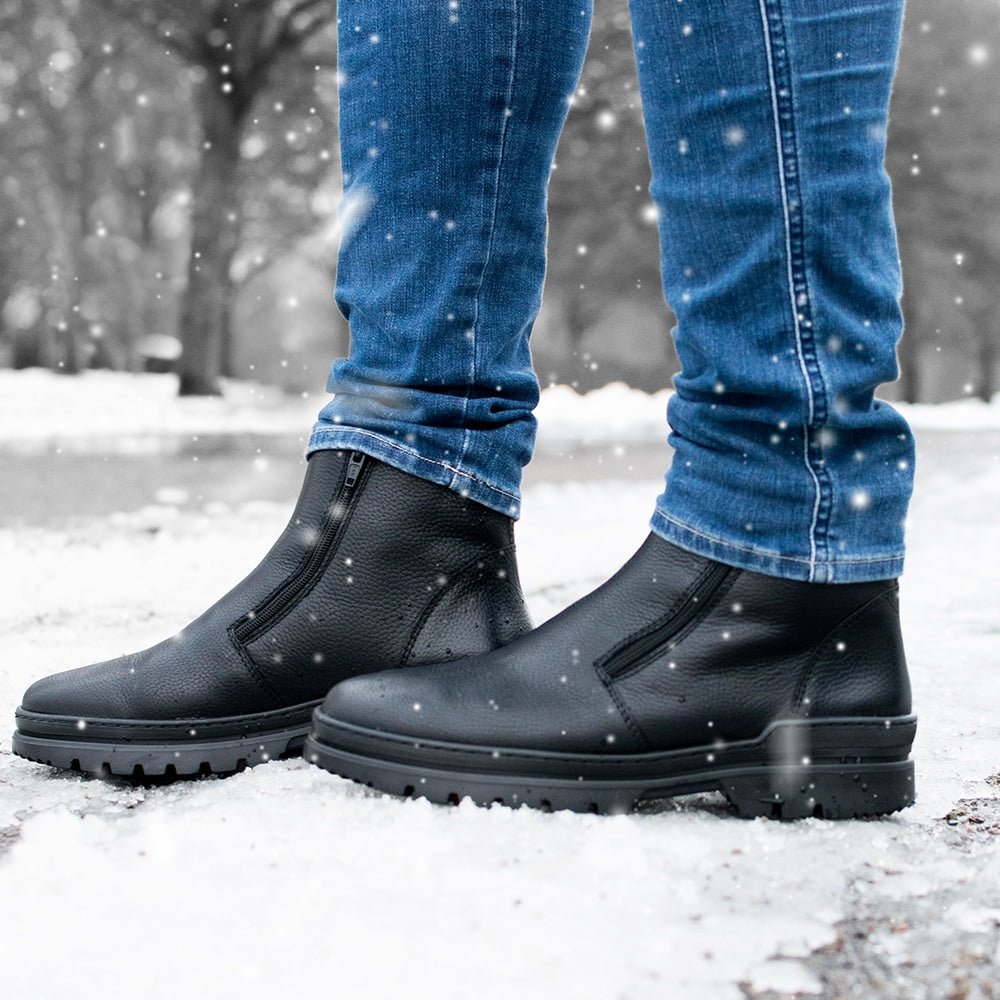 Minfot Piggsko Kalix Læder Uld Sort