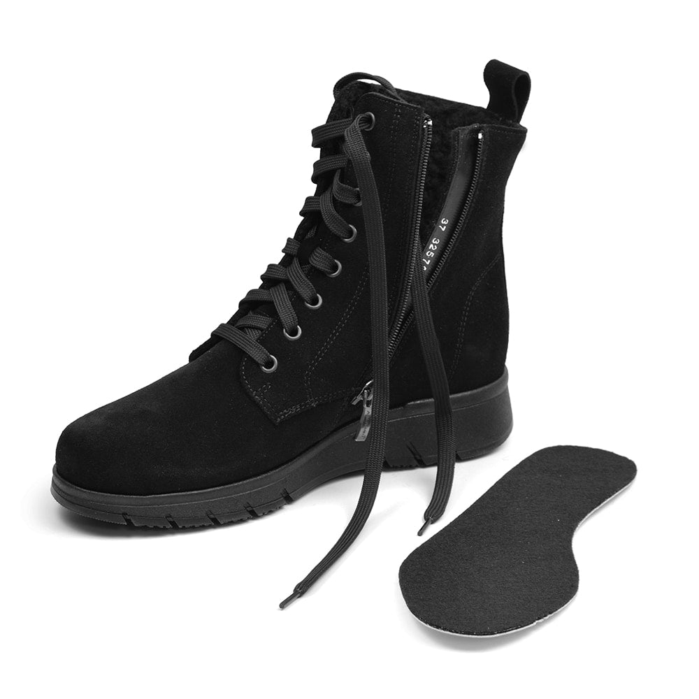 Produktbild 8 - Minfot Aaltonen Vinterkängor Grip+ Zip Kiitos Mocka Ull Svart