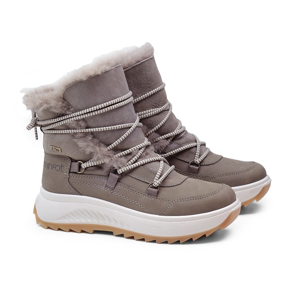 Produktbild 7 - Minfot Arctic Vinterkängor med fårskinn J-TEX Taupe