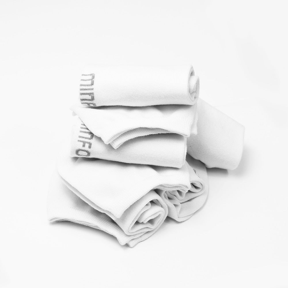 Produktbild 4 - Minfot Bambustrumpor Sneaker Sensitive Vit 5-Pack