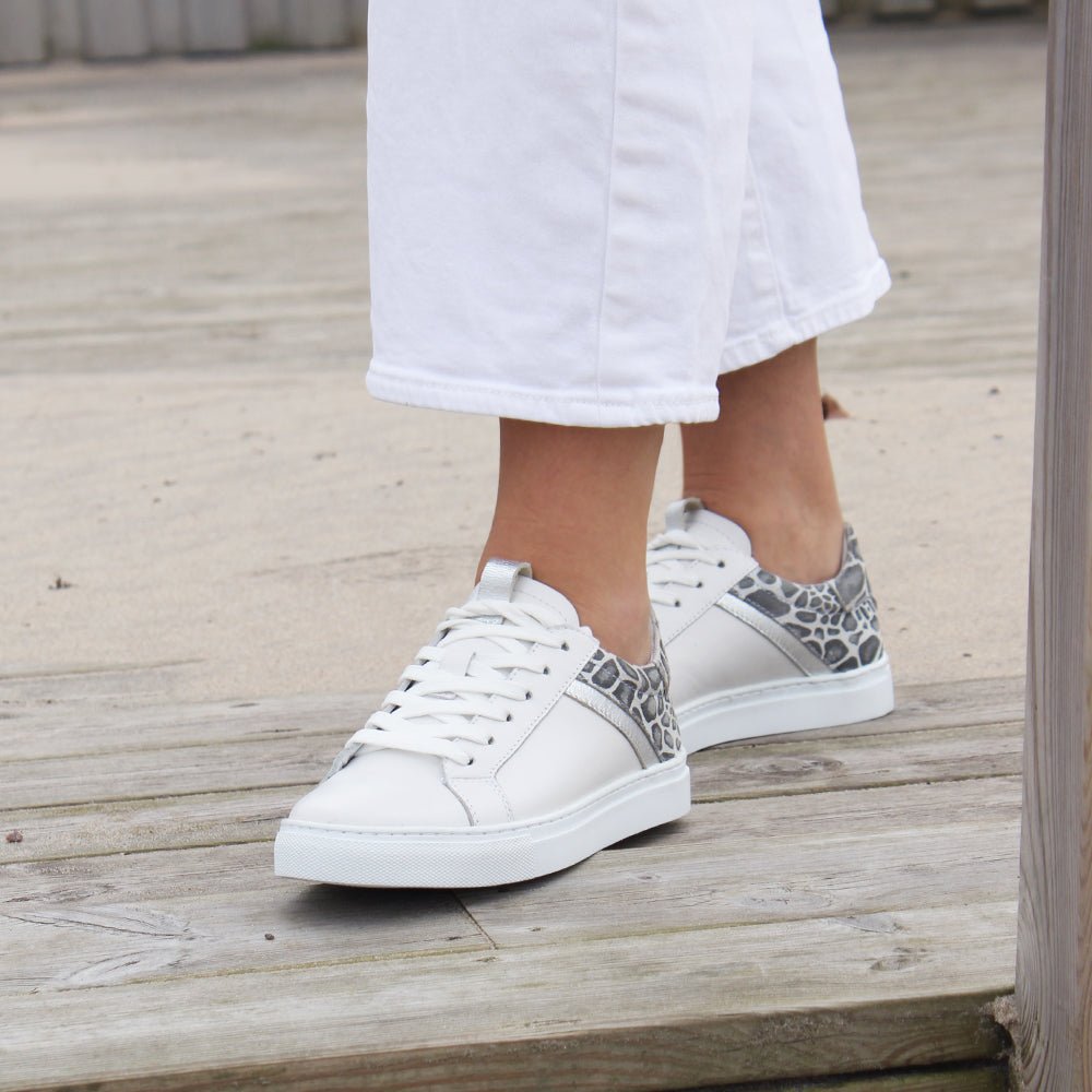 Produktbild 2 - Minfot Comfort Sneakers Skinn Leopard Vit