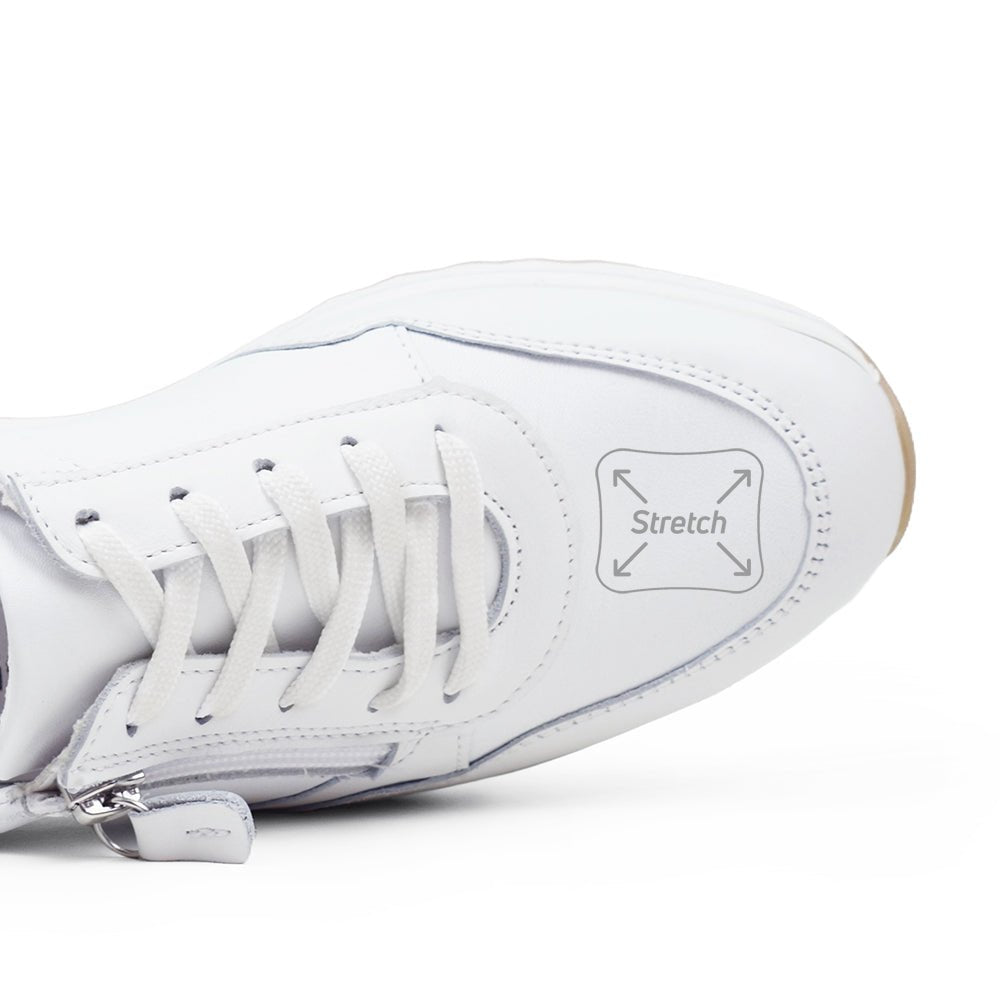 Produktbild 4 - Minfot Alley Sneaker Stretch med Lynlås Hvid