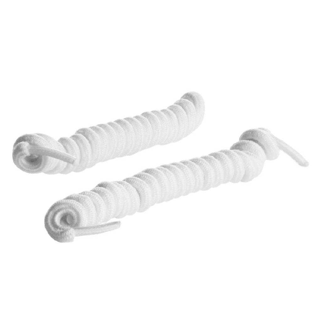 Springyard Snørebånd Elastic Curly Hvid