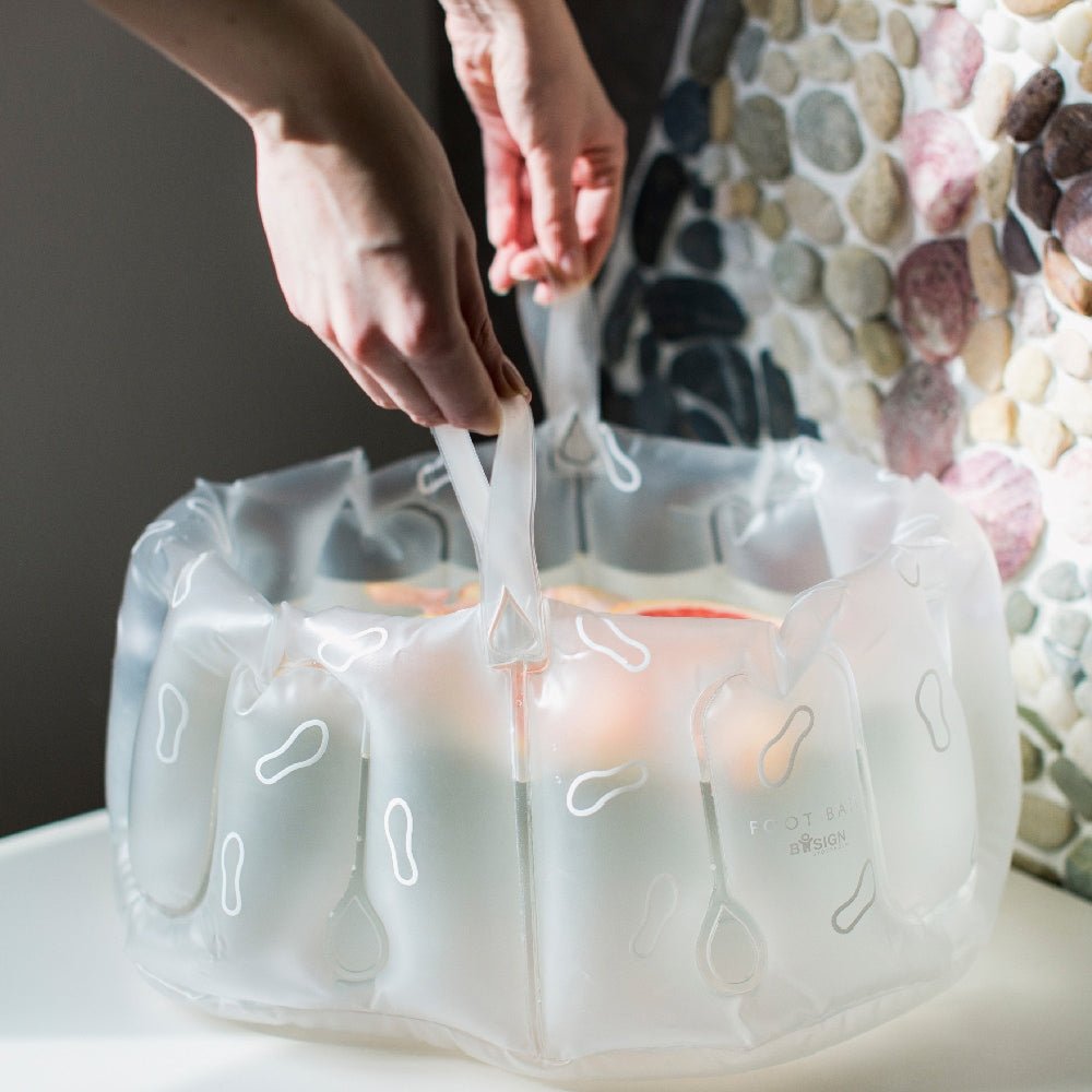 Bosign Oppblåsbart fotbad Frosthvit